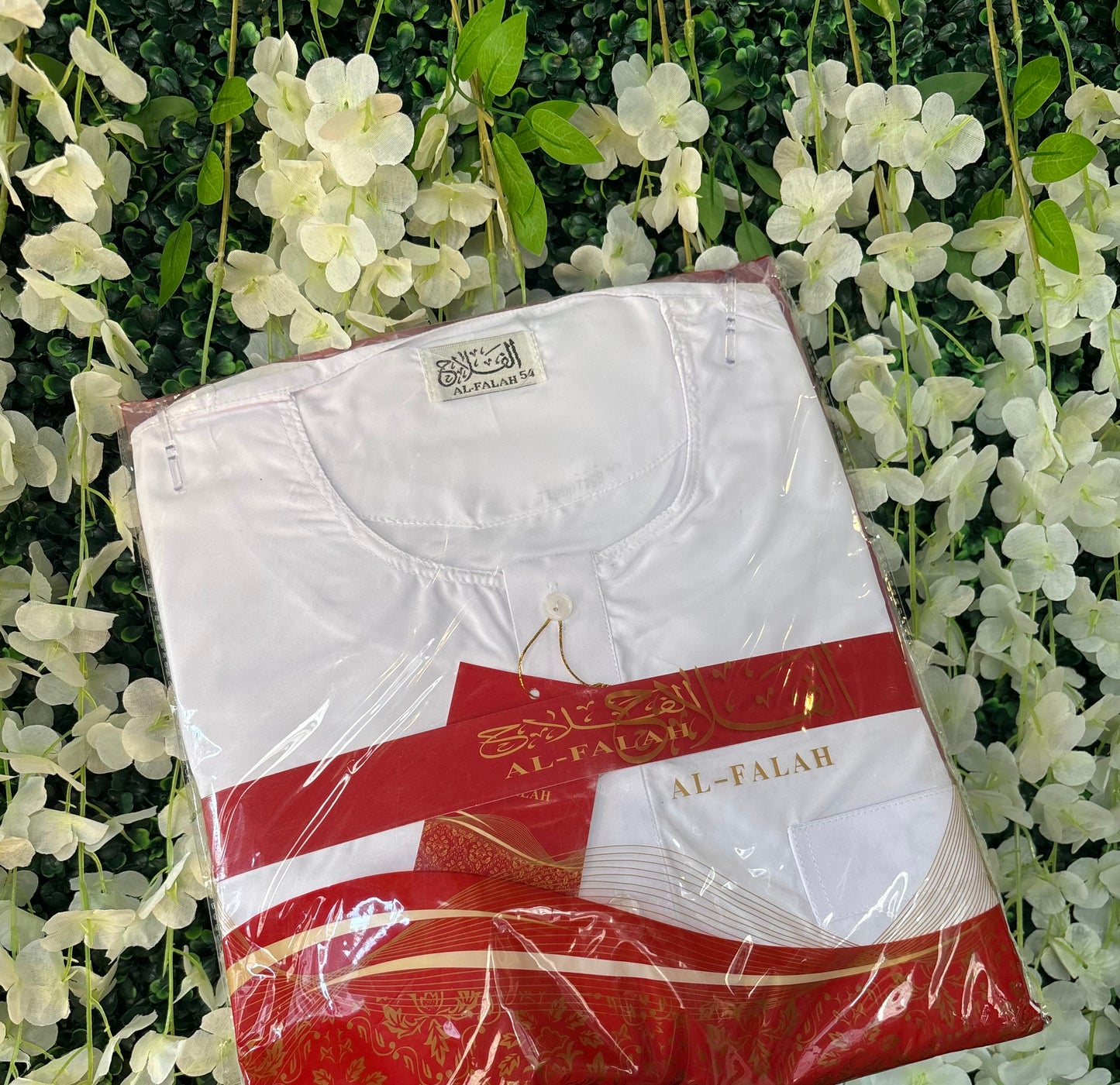 Al Falah White thawb w/o Collar