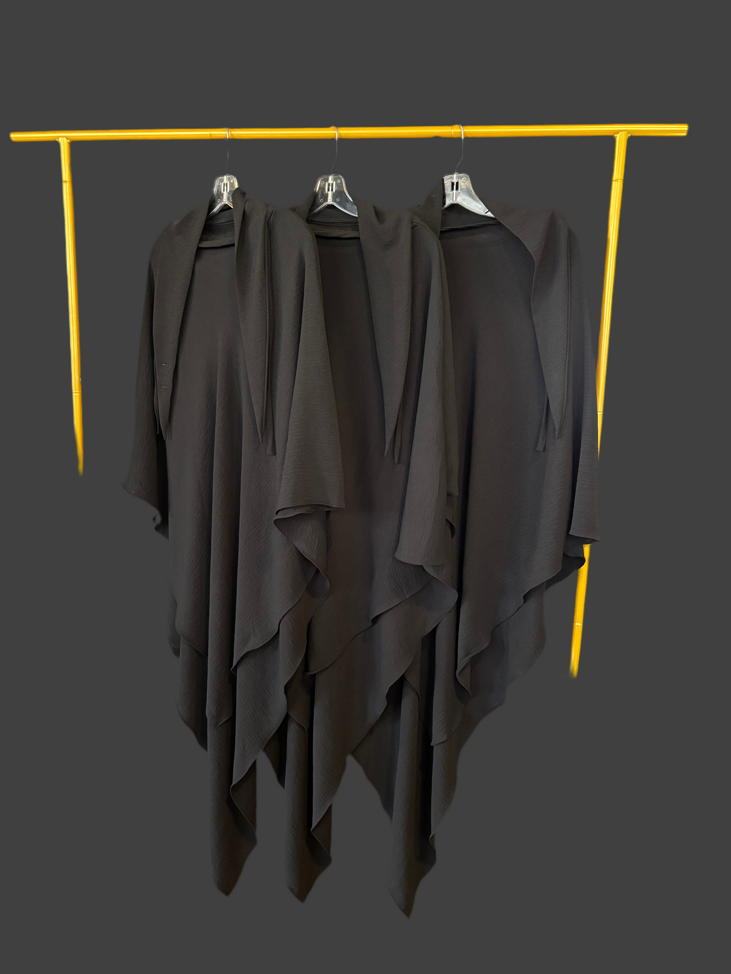 Short Black Crepe Khimar