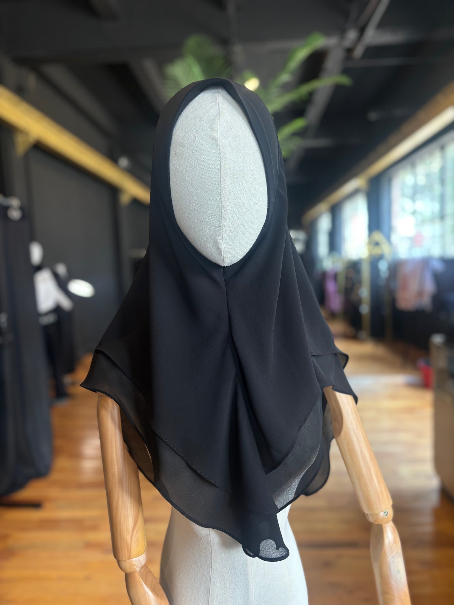 Black Chiffon Khimar
