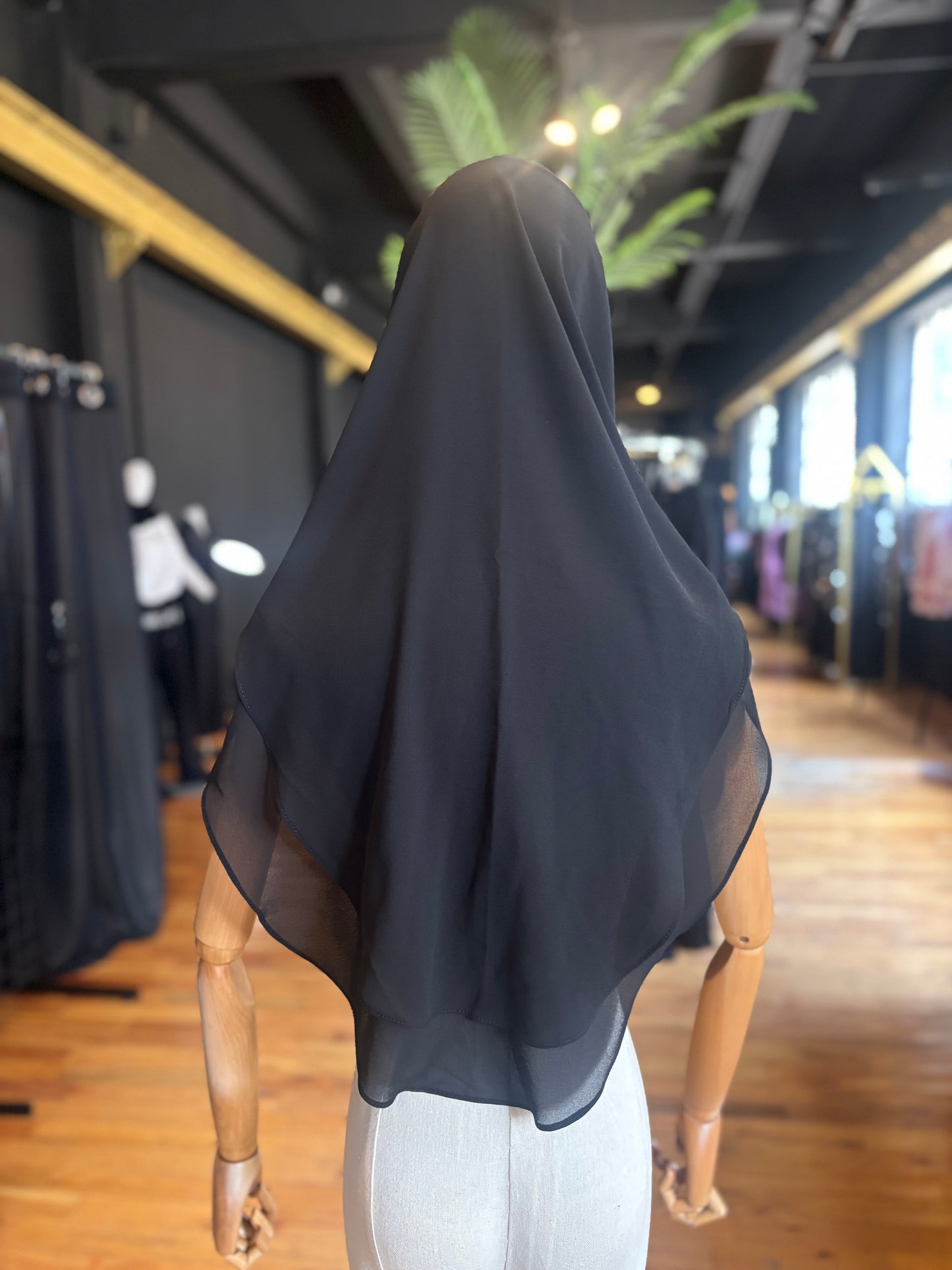 Black Chiffon Khimar