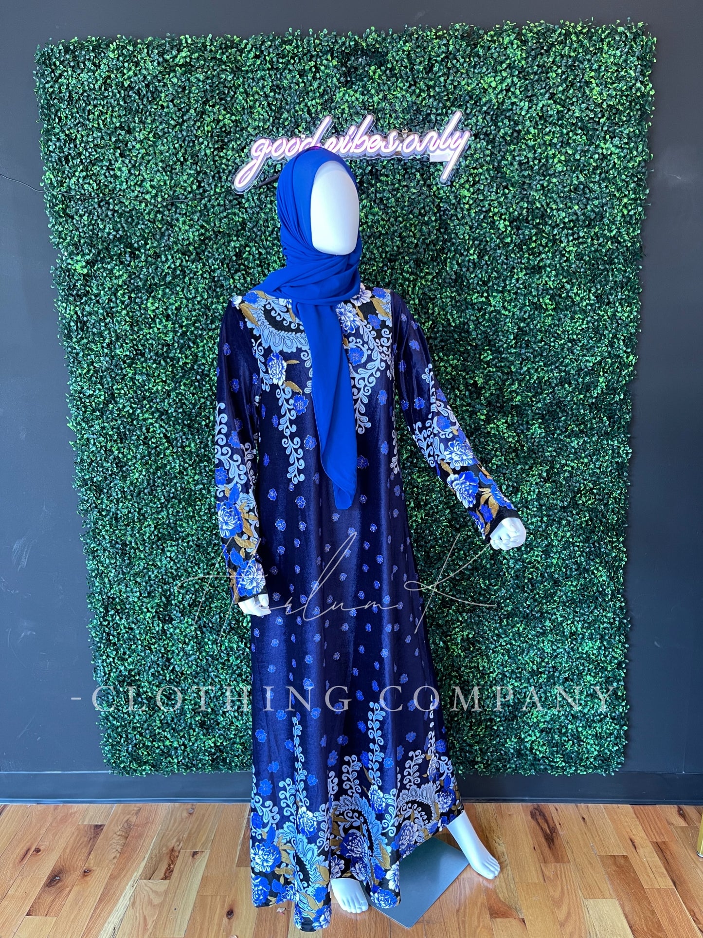 Blue Suede Floral