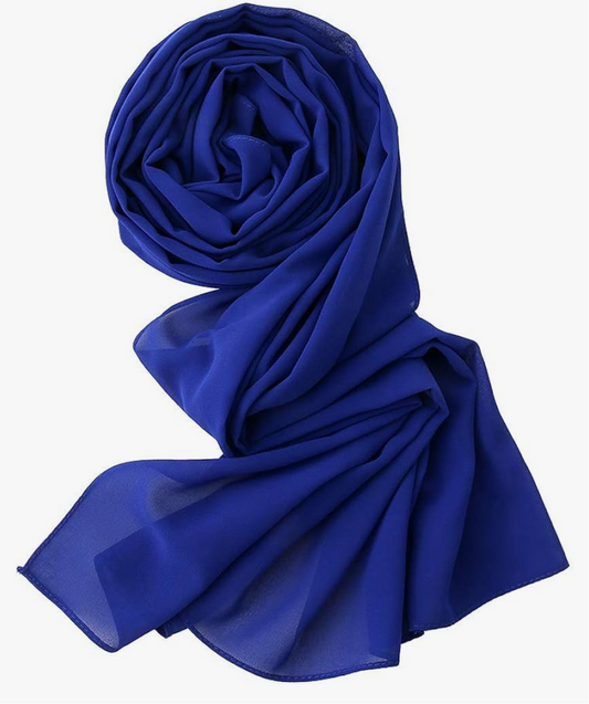 Chiffon Royal Blue Hijab