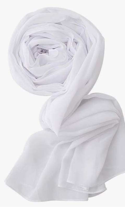 Chiffon White Hijab