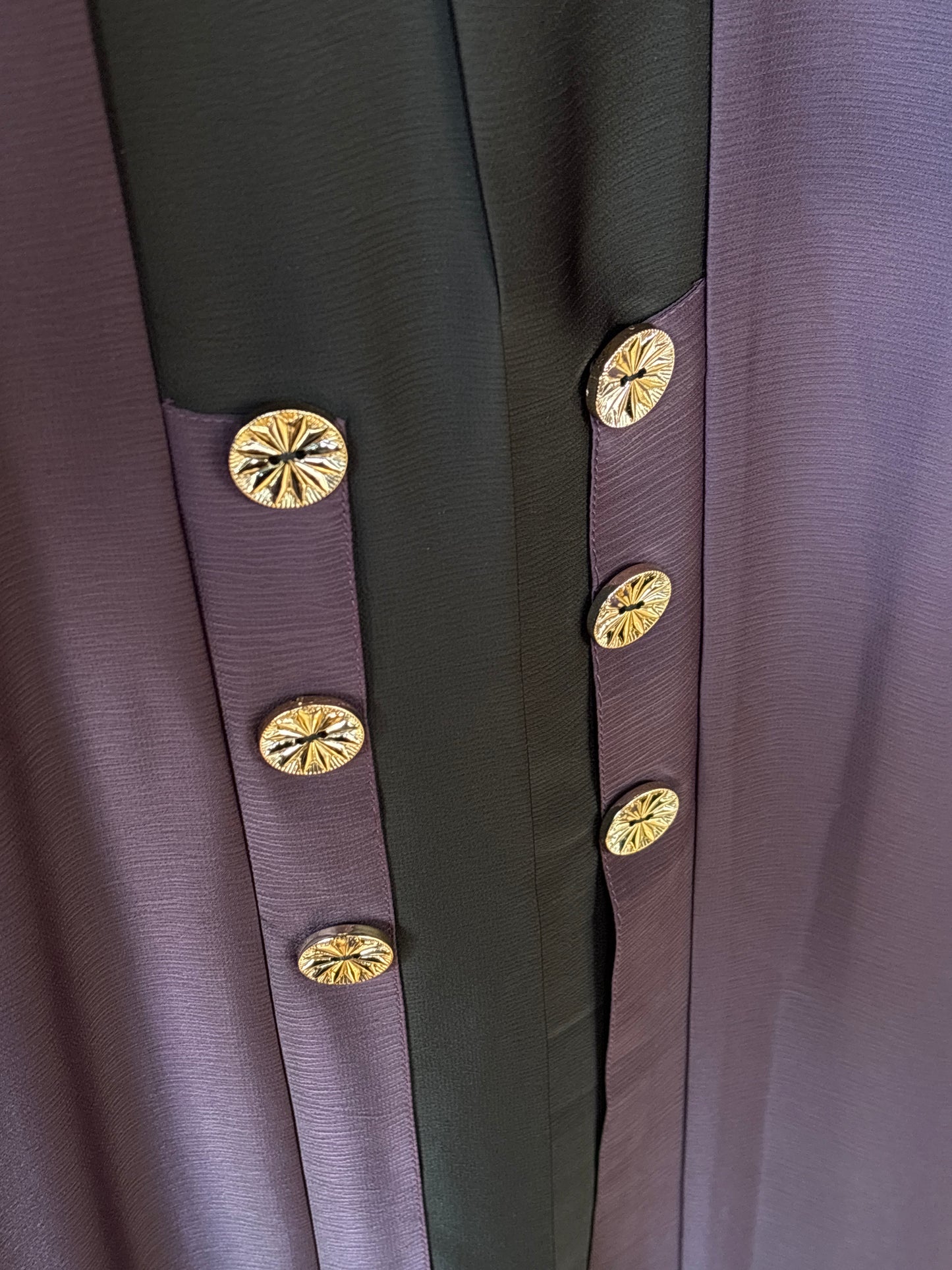 Purple Open Abaya