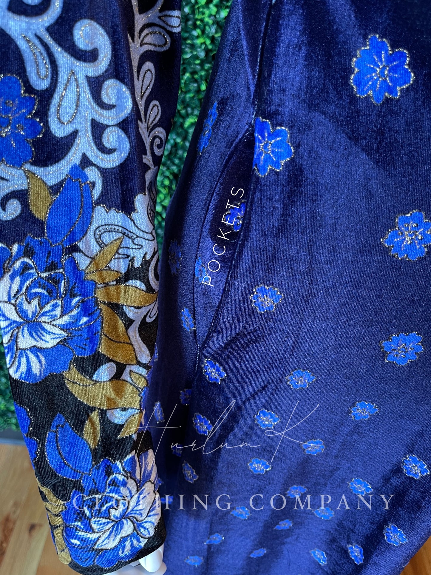 Blue Suede Floral