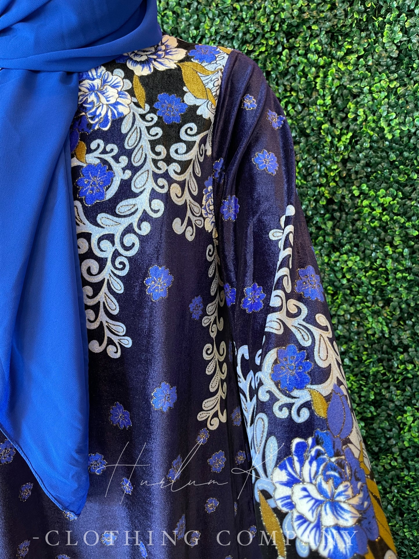 Blue Suede Floral